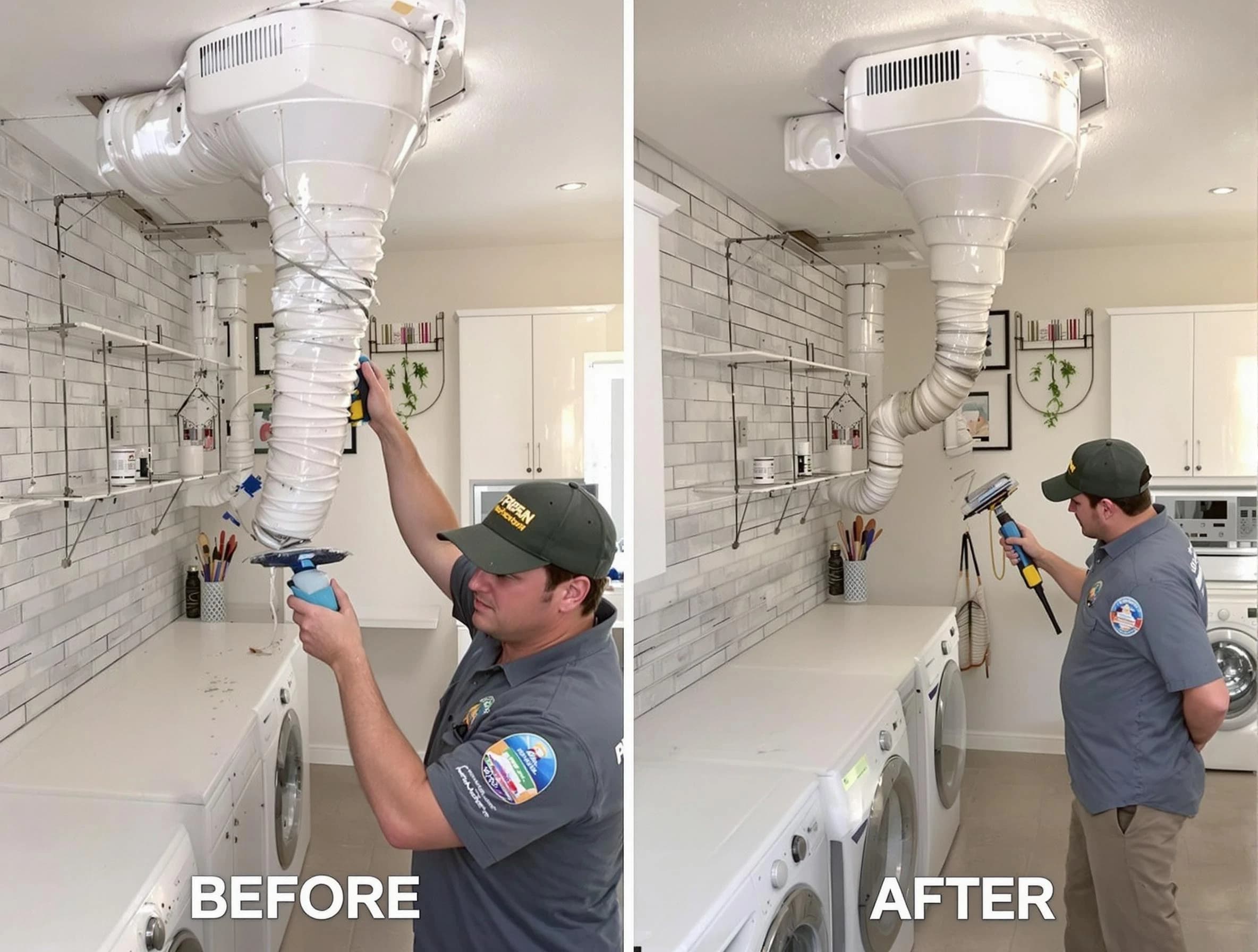 Professional dryer exhaust vent cleaning by Cedar Hills Dryer Vent Cleaning in Cedar Hills