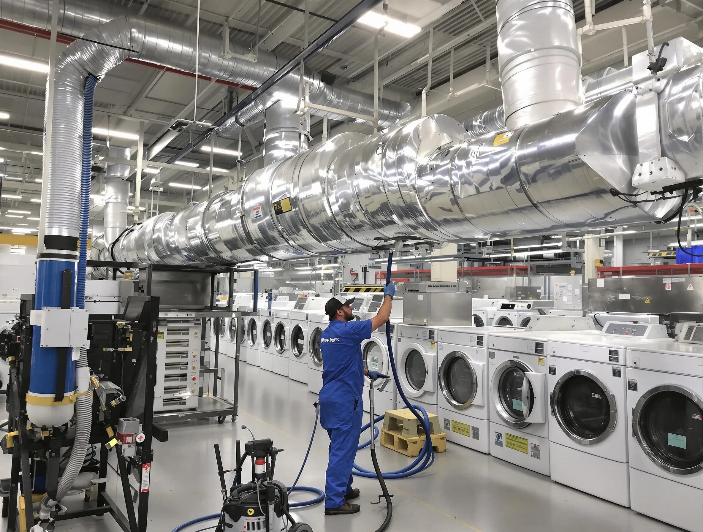 Cedar Hills Dryer Vent Cleaning team performing heavy-duty industrial dryer vent cleaning in Cedar Hills