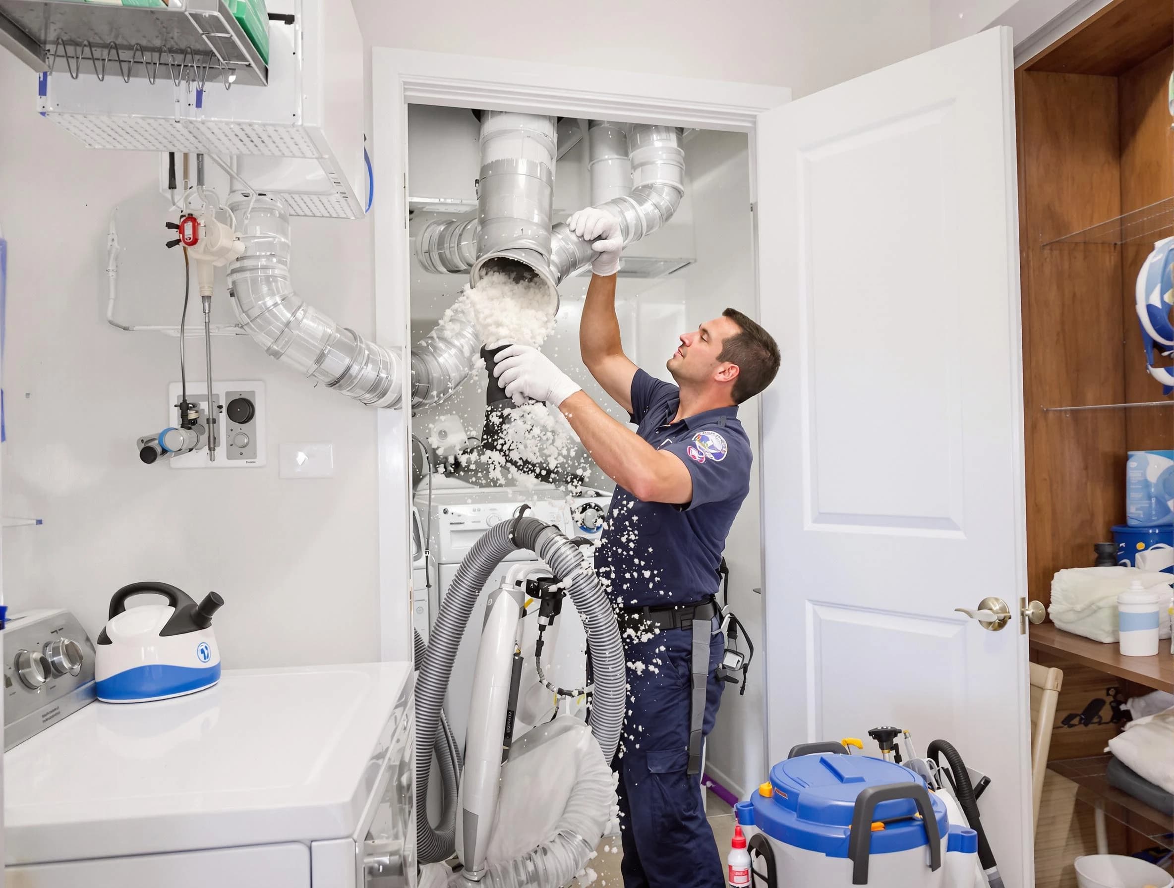 Cedar Hills Dryer Vent Cleaning technician delivering thorough residential dryer vent cleaning service in Cedar Hills