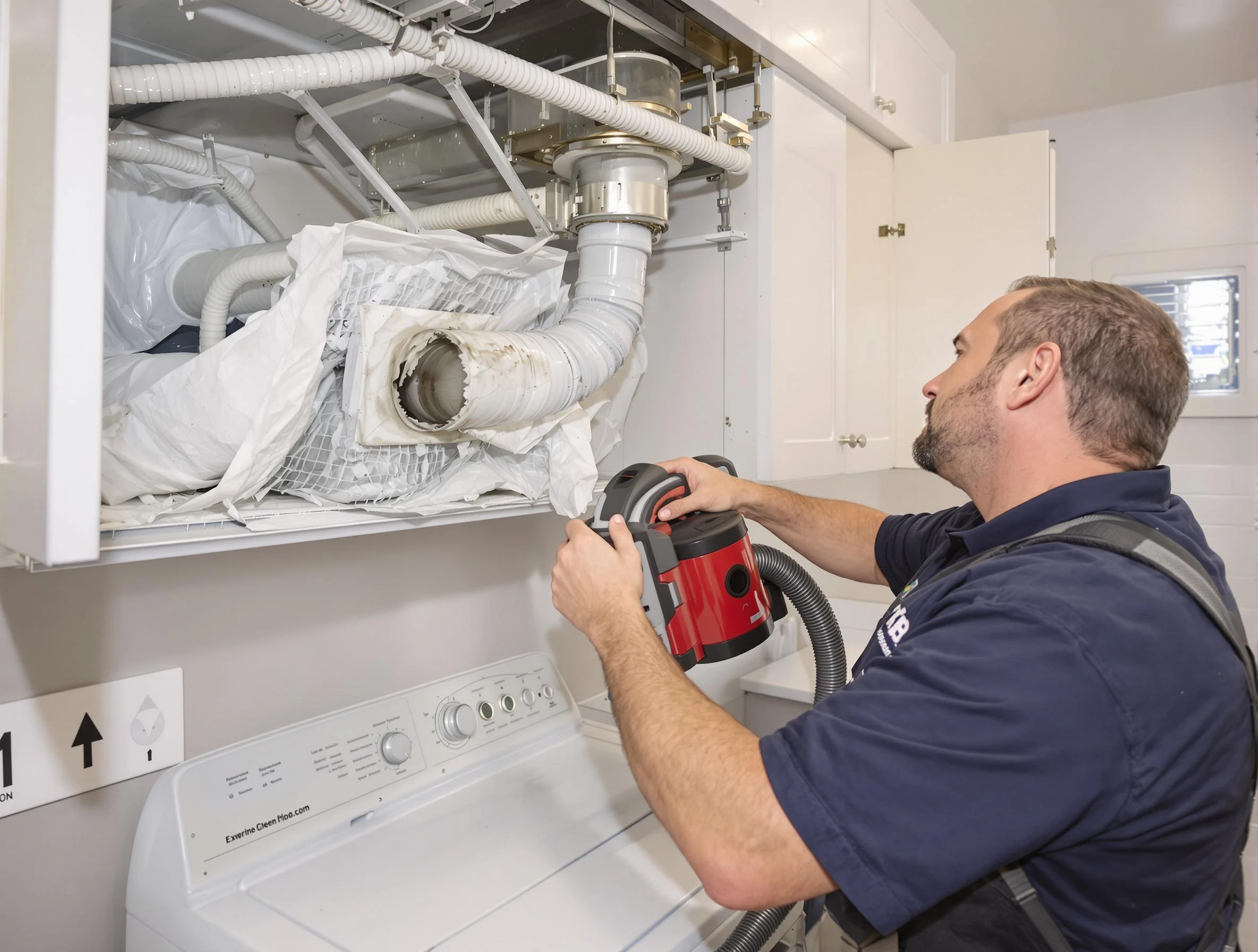 Cedar Hills Dryer Vent Cleaning technician performing professional exhaust vent cleaning at a residential property in Cedar Hills